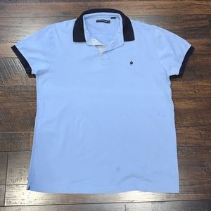 French connection light blue polo shirt in XL